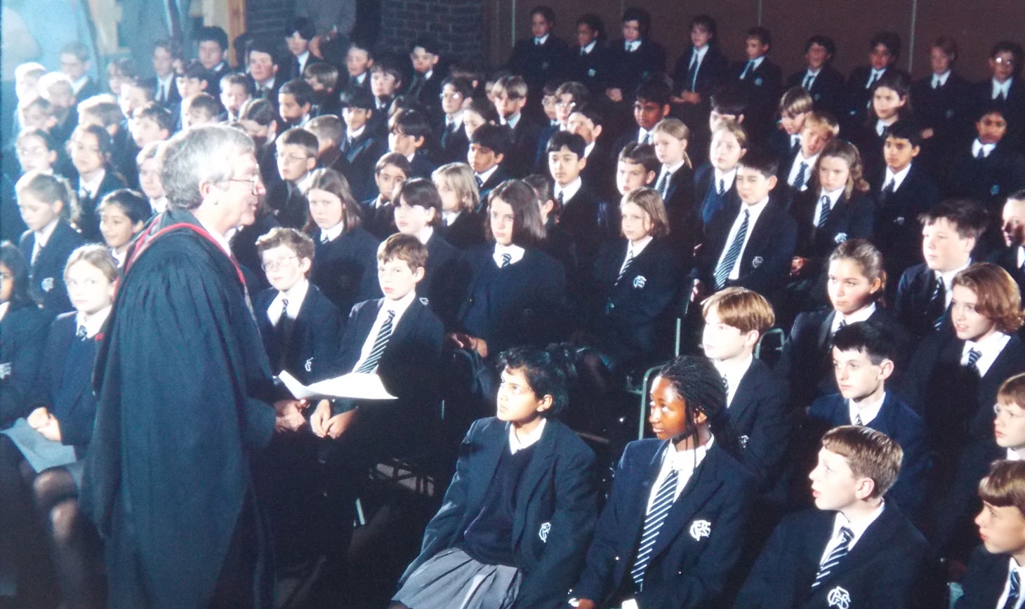 1996 and an assembly by the then new Headmaster, Paul Dixon
