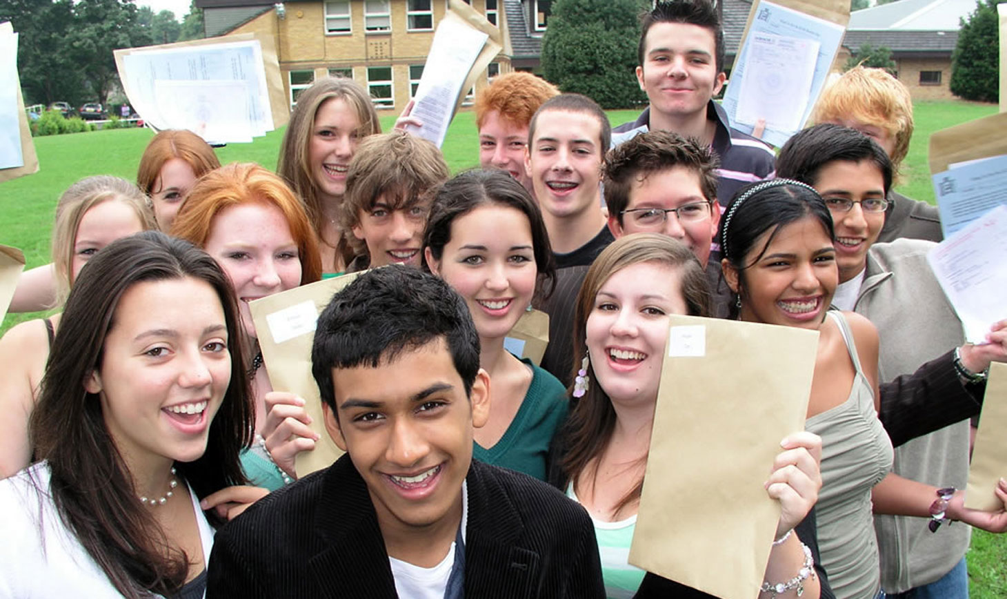 A happy group of straight A GCSE students from 2006! Do you remember the excitement and trepidation of receiving your results?