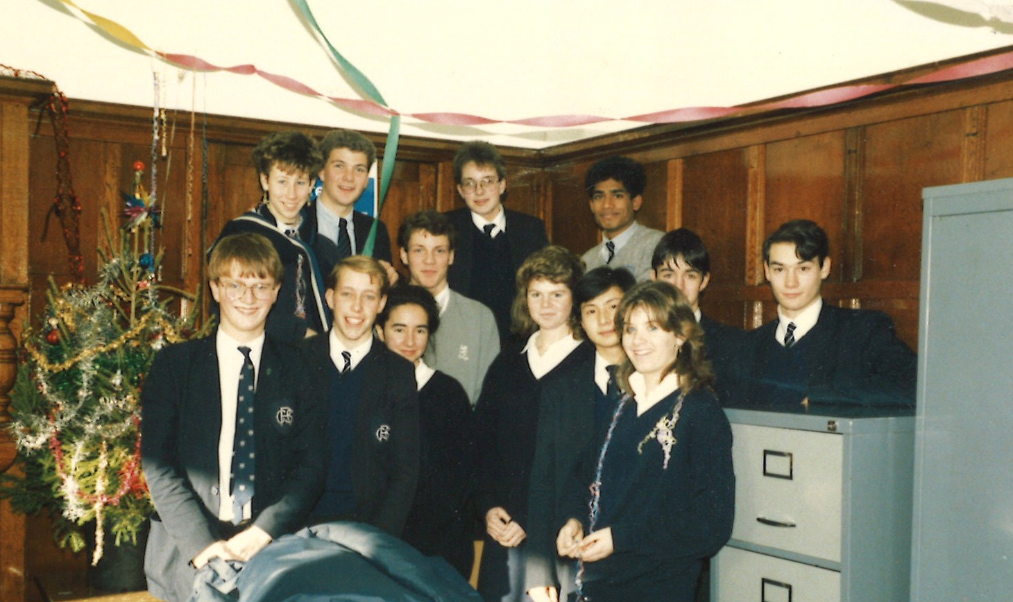 A bit early for Xmas so ignore the tree! a class or form RGS sixth form photo in Broadfield??