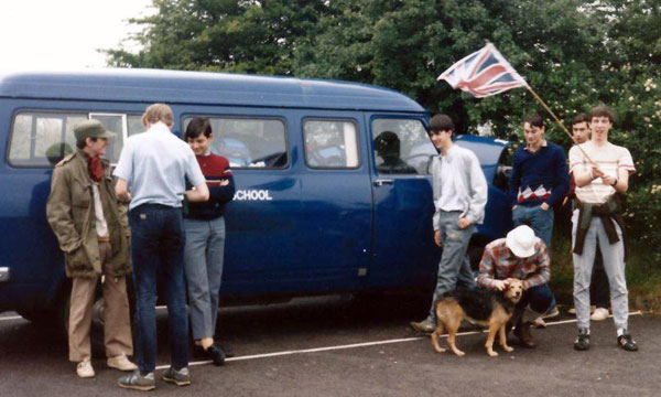 A patriotic DofE group about to launch themselves into Dartmoor, in 1986. Love the old school (literally) minibus.