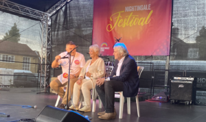 Dame Judi Dench on stage at the Nightingale Festival